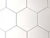 Hexagon vit blank 15x17