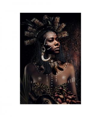 Tavla African Tribe Woman, Aluminium