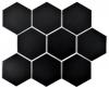 Mosaik Hexa Black Matt 9,5x11