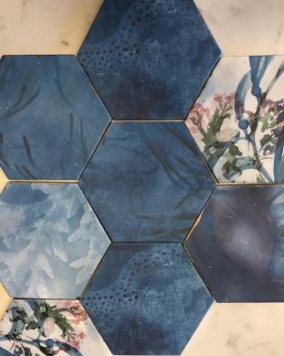 Juicy hexagon blue dekor