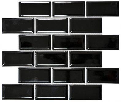 Mosaik Metro Black Gloss 4,5x9,5