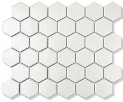 Mosaik Hexagon Vit Matt 5,1x5,9