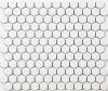 Mosaik Hexa Vit Blank 2,3x2,5