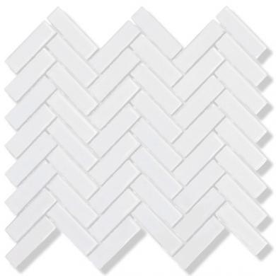 Mosaik Harringbone Vit Blank 2,2x7,2