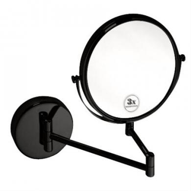 Kosmetikspegel Black Diameter 19cm Mattsvart