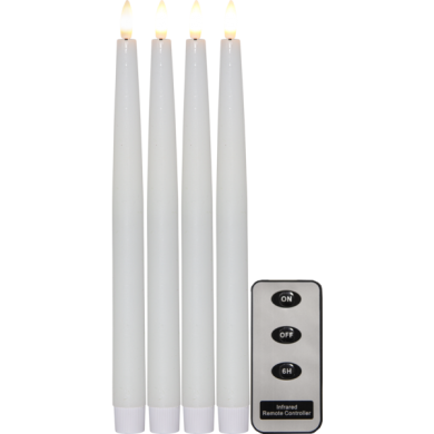 LED Antikljus Flamme Slim 4-pack