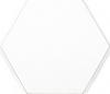 Hexagon White Matt 15x17