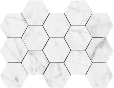 Marble Veneto White Hexa Polerad 7x8,2