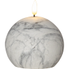 LED Blockljus Flamme Marble Rund