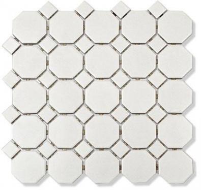 Mosaik Ottagona Vit Matt 5,6x5,6 Passbit