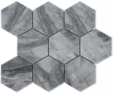 Mosaik Marbles Hexa Grey 10x10