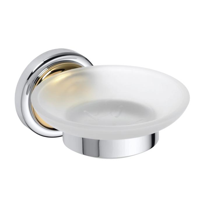 Tvålkopp med Hållare CLASSIC KROM/GULD