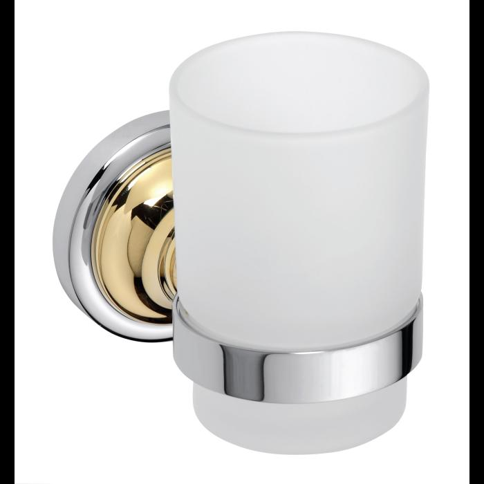 Tandborsthållare CLASSIC KROM/GULD Enkel