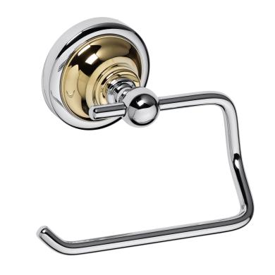 Toalettpappersh&aring;llare CLASSIC KROM/GULD utan Lock