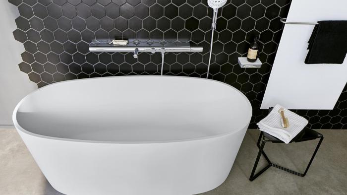 Mosaik Hexa Black Matt 9,5x11