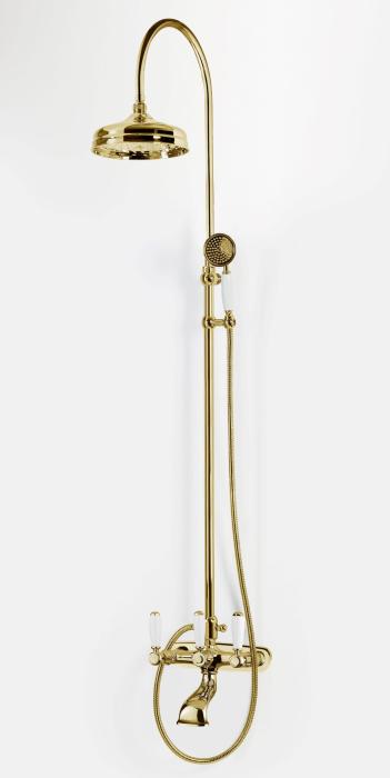 Takduschset Windsor för Badkar med Revival Uni 2-grepps Badkarsblandare 150cc