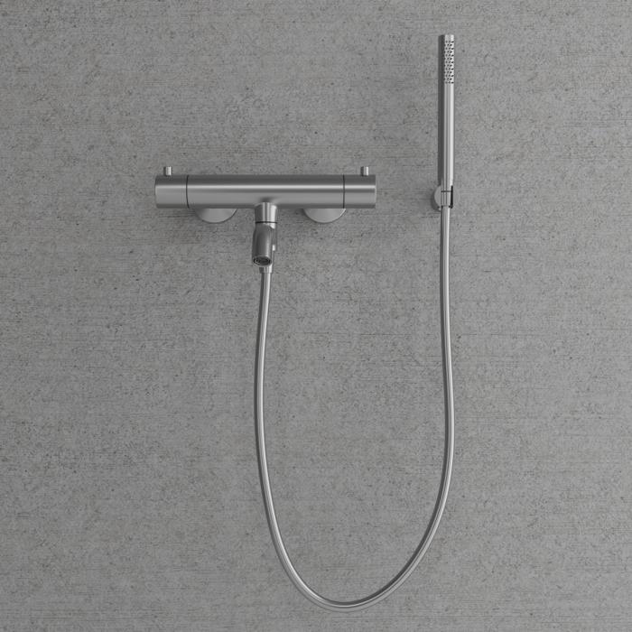 Badkarsblandare med Handdusch Pleasure 4 Steel