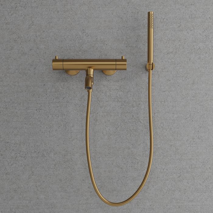 Badkarsblandare med Handdusch Pleasure 4 Steel