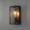 V&auml;gglampa Ute Brindisi E27 Svart/Klarglas med Sensor