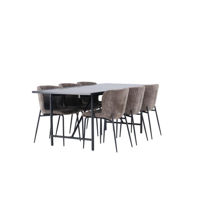 Rektangulär matgrupp Astrid, Modesto