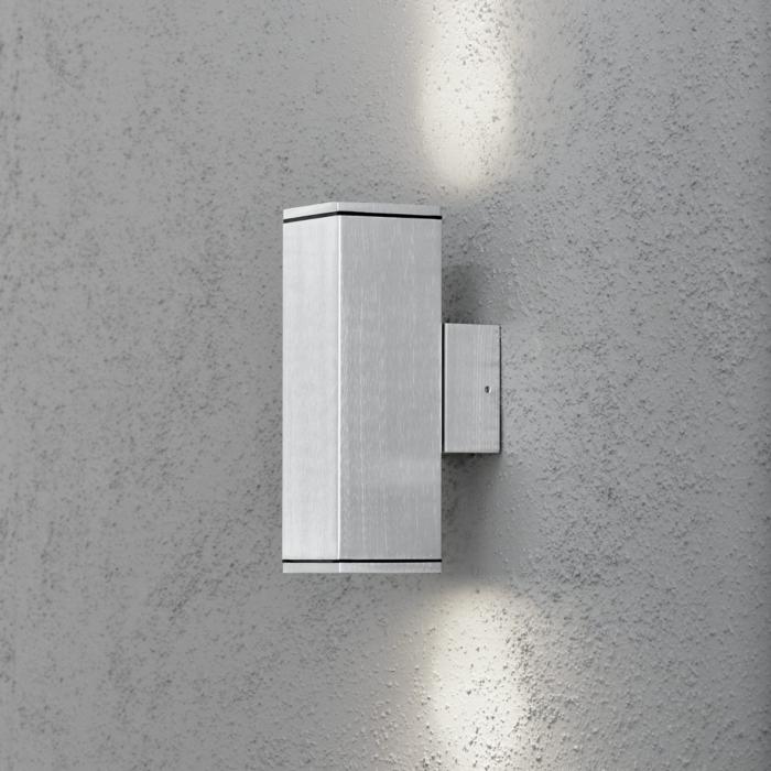 Vägglampa Ute Monza Dubbel GU10 Fyrkantig