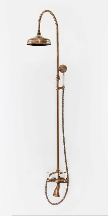 Takduschset Windsor för Badkar med Revival Uni 2-grepps Badkarsblandare 150cc