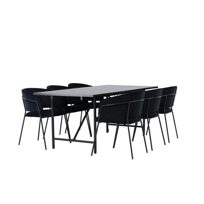 Rektangulär matgrupp Astrid, Selma