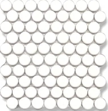 Mosaik Knapp Vit Matt 2x2