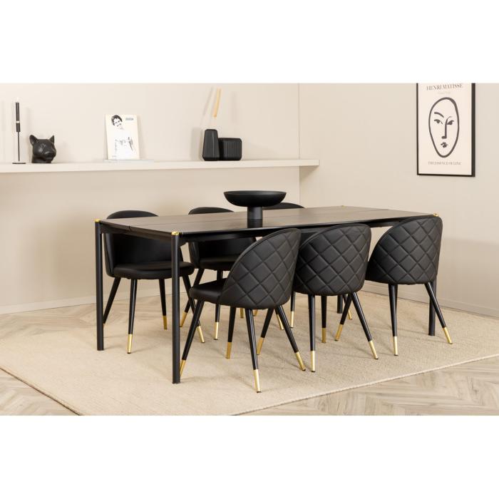 Rektangulär matgrupp Pelle, Velvet