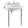 Tv&auml;ttst&auml;ll Classic 65 cm med Br&auml;ddavlopp & Avlopp 2 Blandarh&aring;l, Krom St&auml;llning