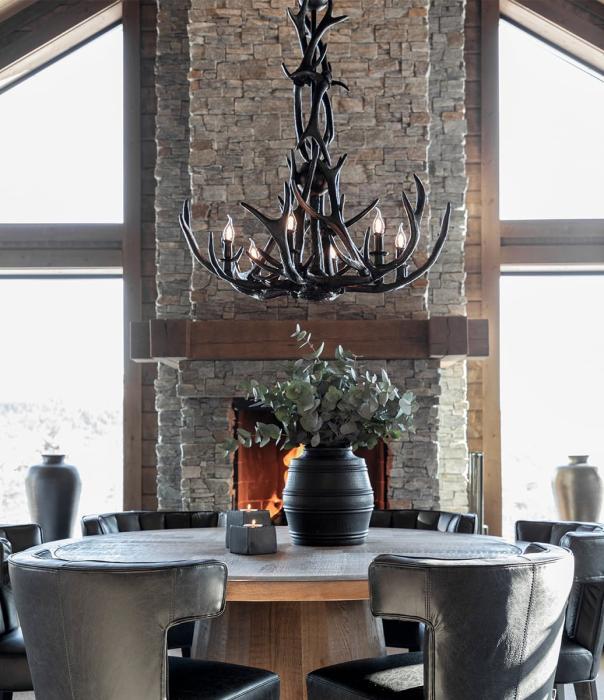 Antler Chandelier Taklampa Resin & Metall Ø90cm