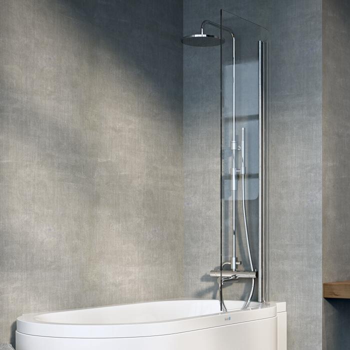 Duschvägg Djupvik Krom 1400