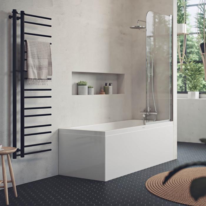 Badkarsvägg Öland II Krom