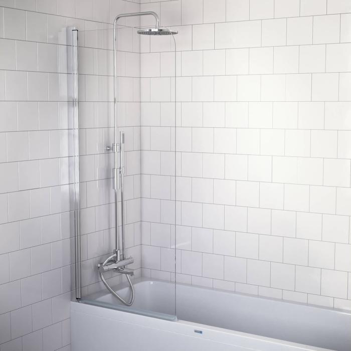 Badkarsvägg Öland II Krom