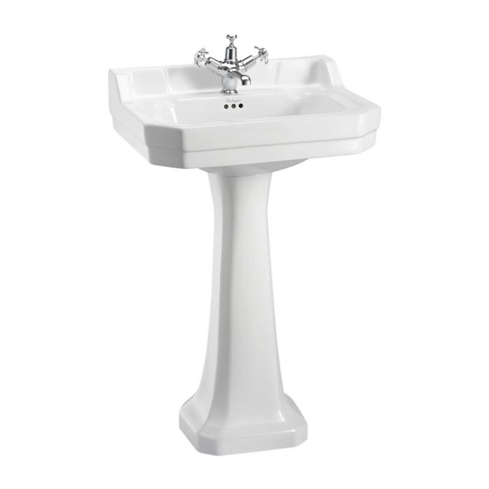 Tvättställ Edwardian 56 cm 1 Blandarhål med Piedestal
