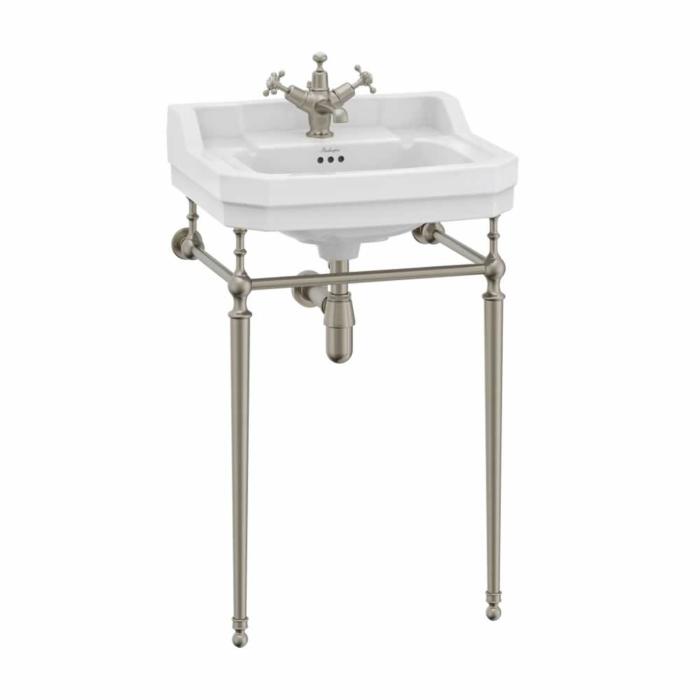 Tvättställ Edwardian 56 cm 2 Blandarhål med Ställning