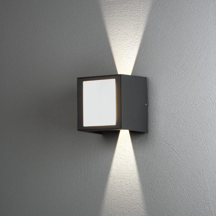 Vägglampa Ute Cremona HP-LED 3x3W Mörkgrå 14 cm