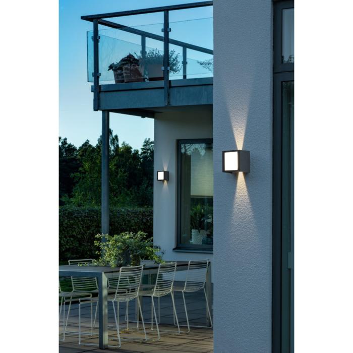 Vägglampa Ute Cremona HP-LED 3x3W Mörkgrå 14 cm