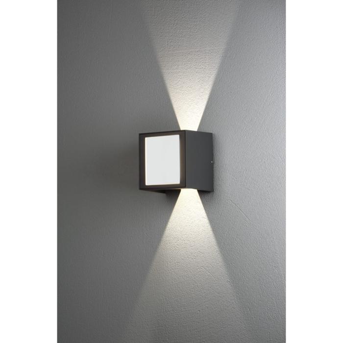Vägglampa Ute Cremona HP-LED 3x3W Mörkgrå 14 cm