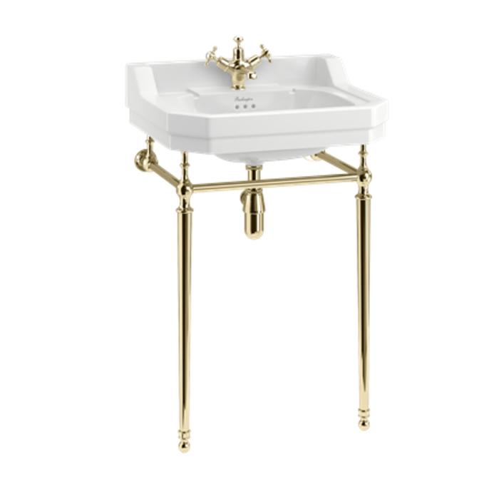 Tvättställ Edwardian 56 cm 2 Blandarhål med Ställning