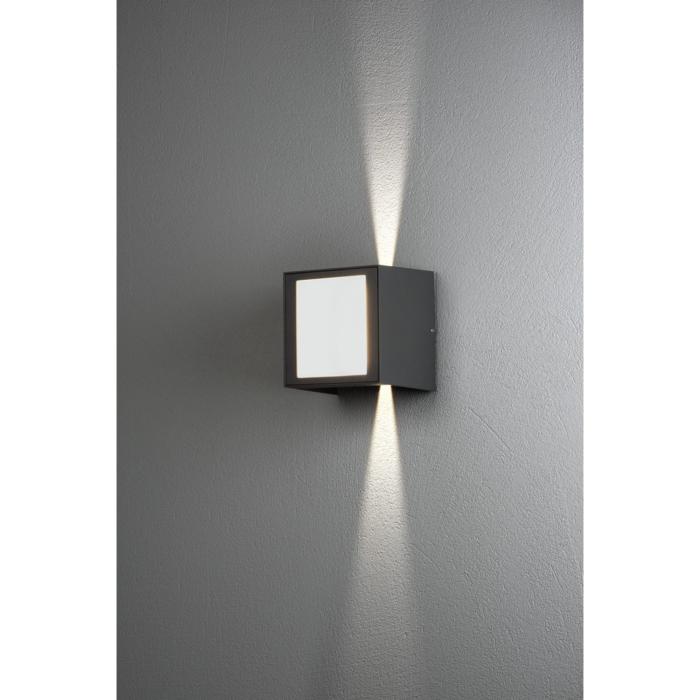 Vägglampa Ute Cremona HP-LED 3x3W Mörkgrå 14 cm