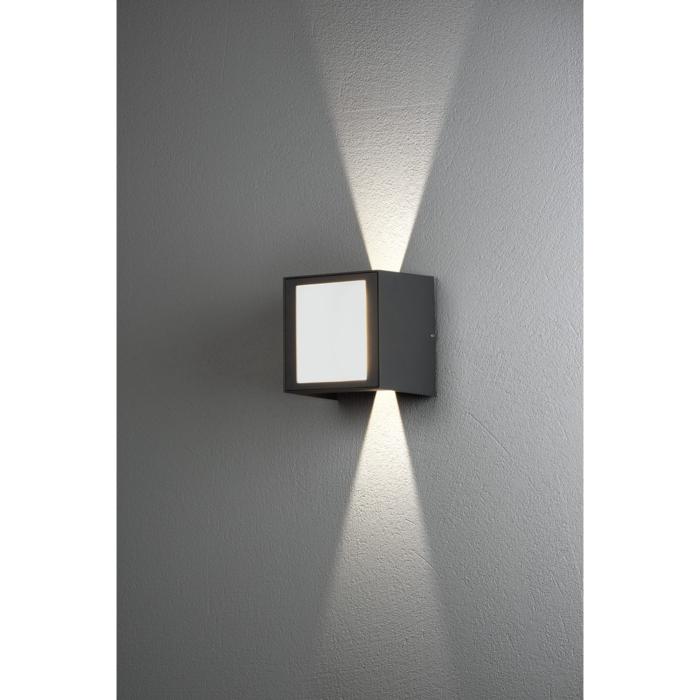Vägglampa Ute Cremona HP-LED 3x3W Mörkgrå 14 cm