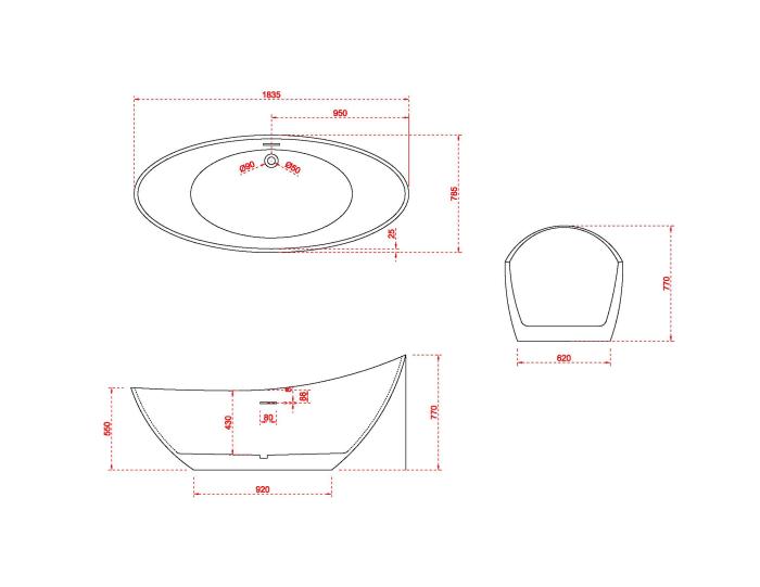 Badkar SPECTACULAR Fristående Vit