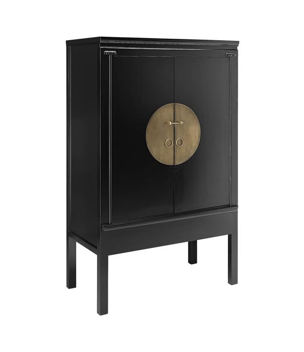 Macao Skåp Svart Björkfanér