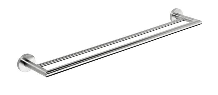 Handduksstång Steel 65cm Dubbel Rostfri Look