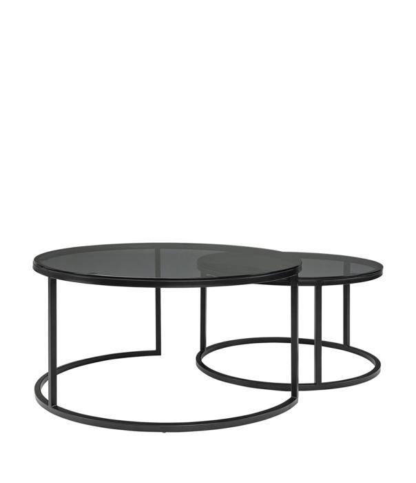 (Utgått) Reeves Soffbord Smoke Grey Glass 2-set