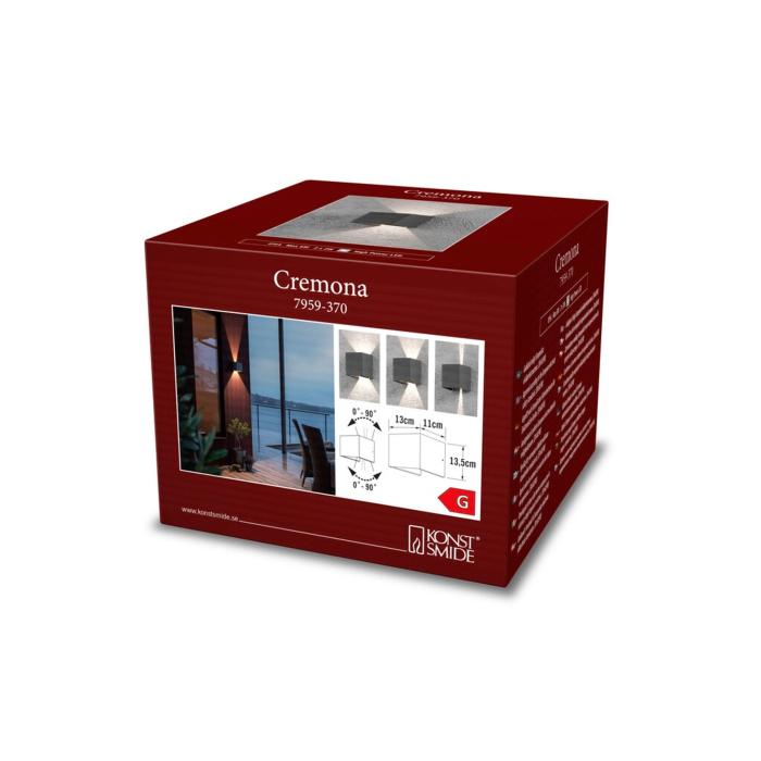 Vägglampa Ute Cremona HP-LED 2x3W 13.5 cm