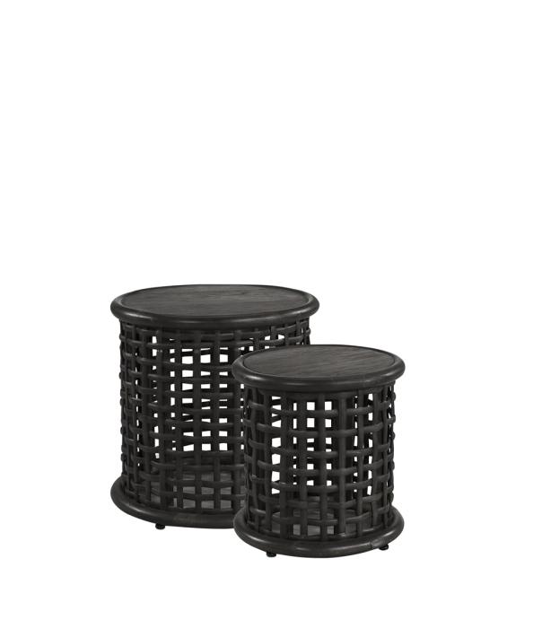 Nest Sidobord Black Rotting 2-set