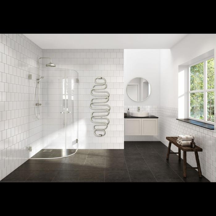 Duschdörr Halv Corny Design Klarglas