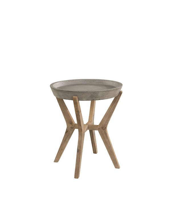 Tonga Sidobord Lättbetong Grey Acacia Ø46cm